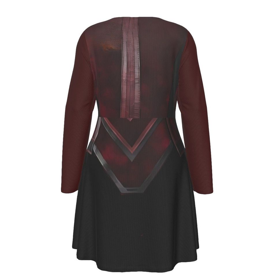 Wanda  Scarlet With Long Sleeve Dress(Plus Size)