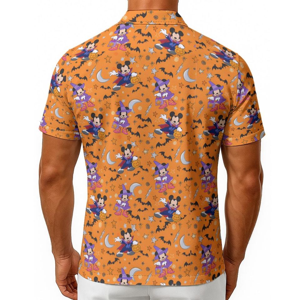 Halloween Hawaiian Shirt with Disney Mickey Print