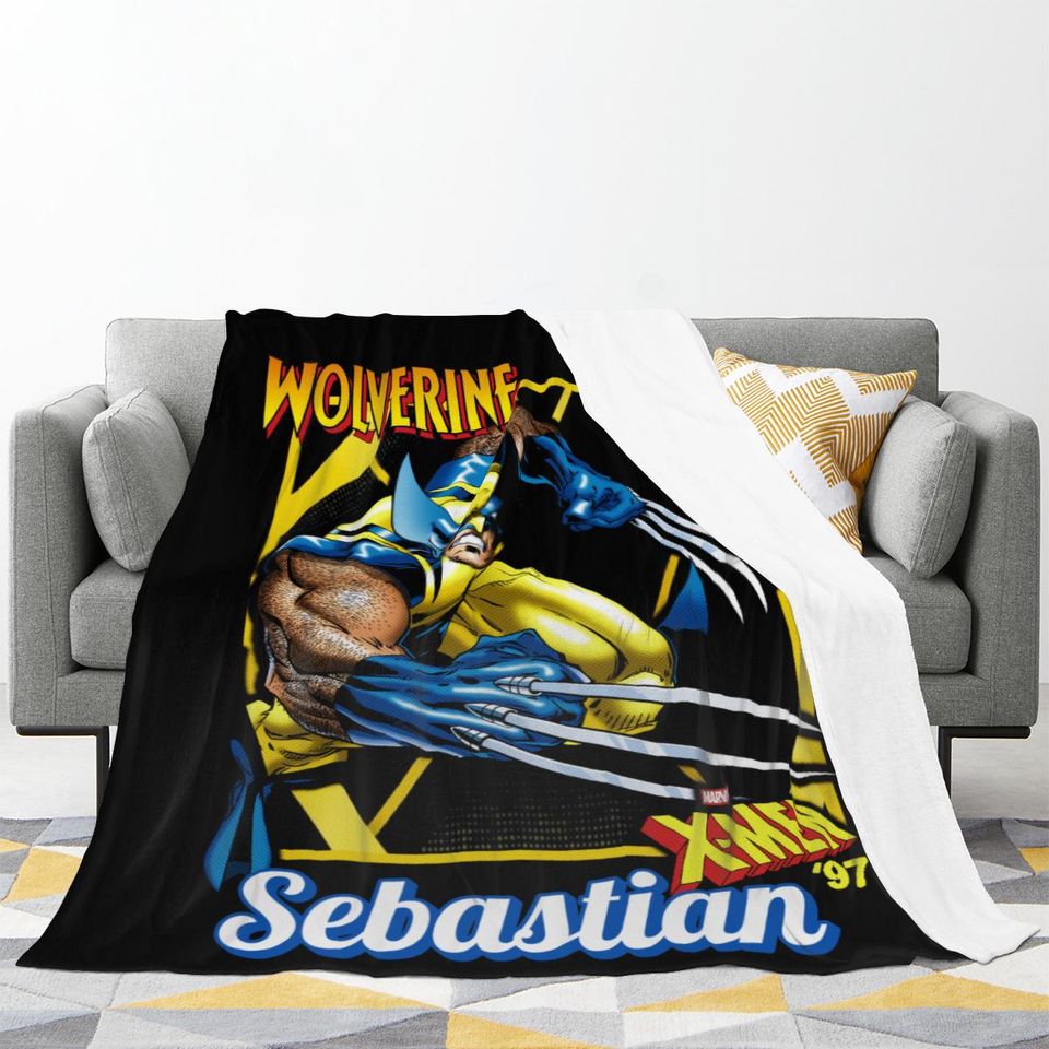 Personalized Wolverine Blanket: Anti-Pilling Microfiber X-Men Throw