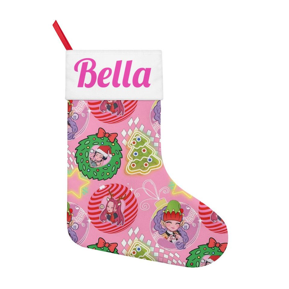 Personalized Huntrix Christmas Stocking - Custom Kpop Demon Hunters Holiday Decor for Family