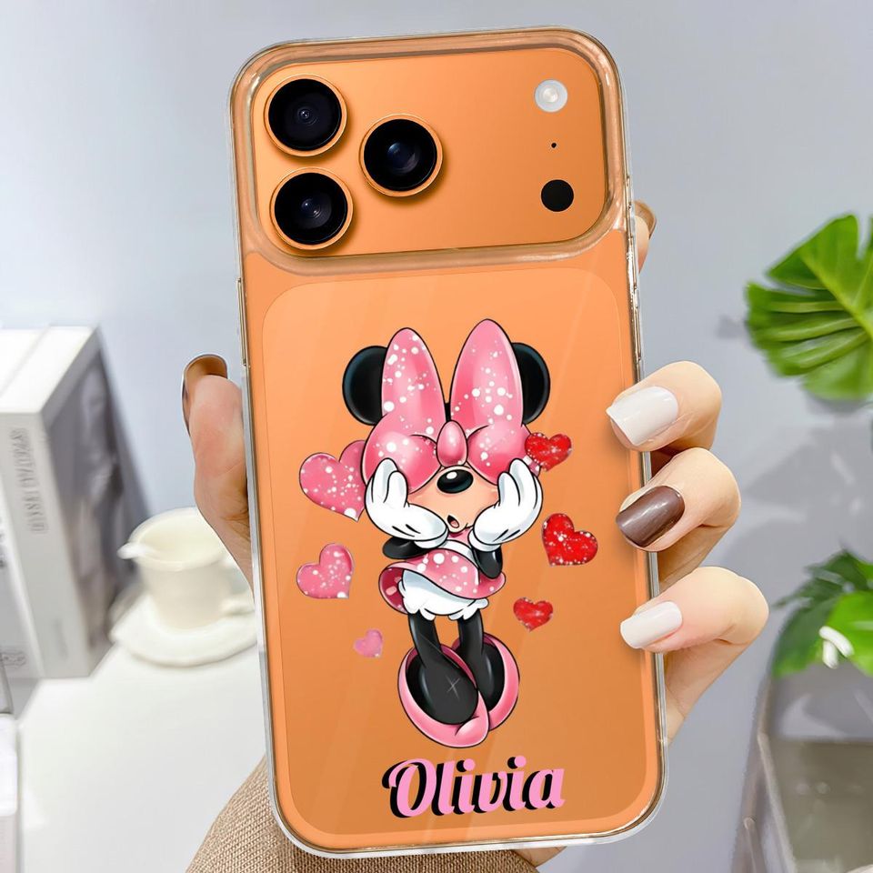 Minnie iPhone 17 Pro Max Transparent Phone Case .Disney Personalized Phone Case
