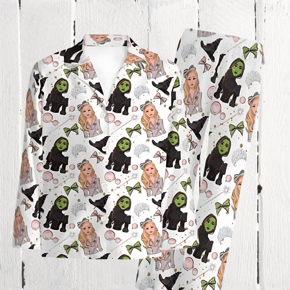 Wicked Pajama Set , Elphaba & Glinda couple pajamas,