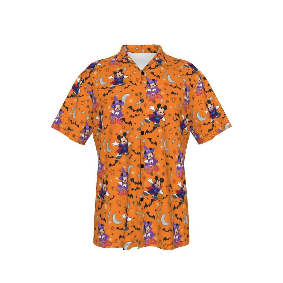 Halloween Hawaiian Shirt with Disney Mickey Print