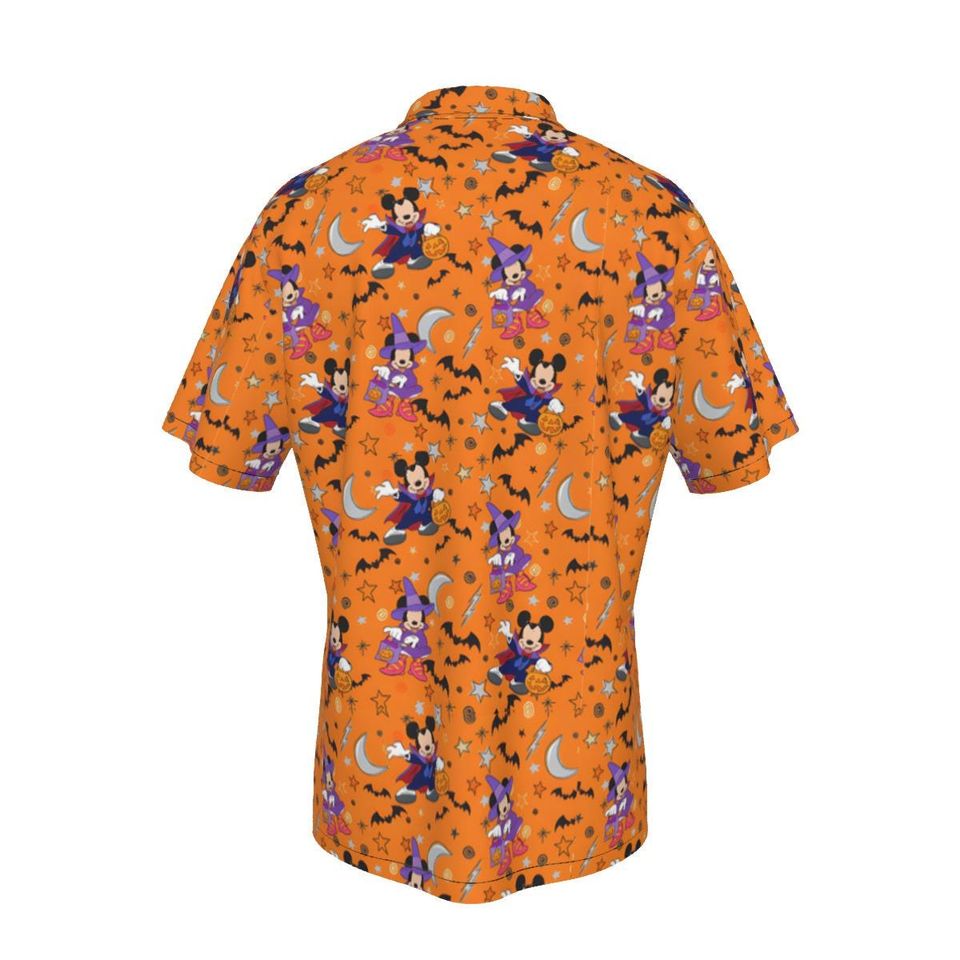 Halloween Hawaiian Shirt with Disney Mickey Print