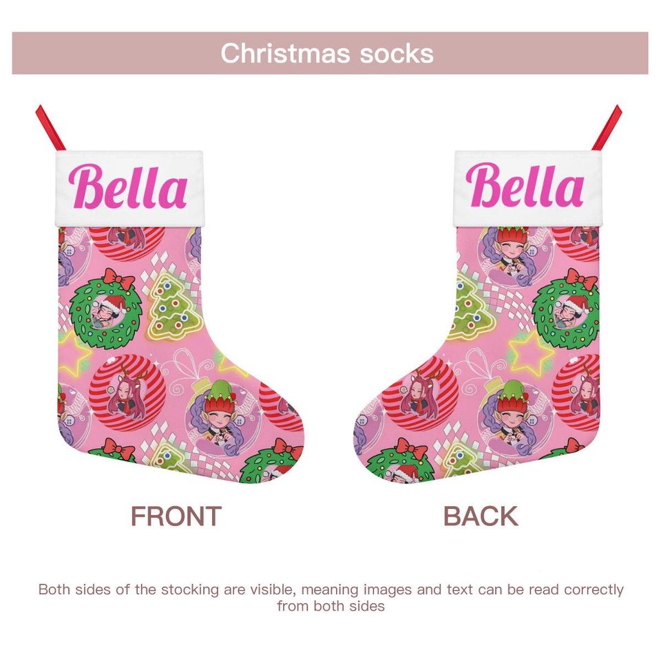 Personalized Huntrix Christmas Stocking - Custom Kpop Demon Hunters Holiday Decor for Family
