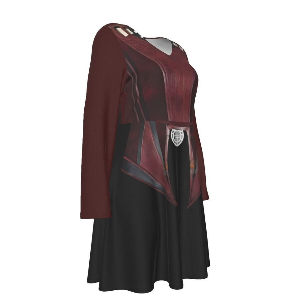 Wanda  Scarlet With Long Sleeve Dress(Plus Size)