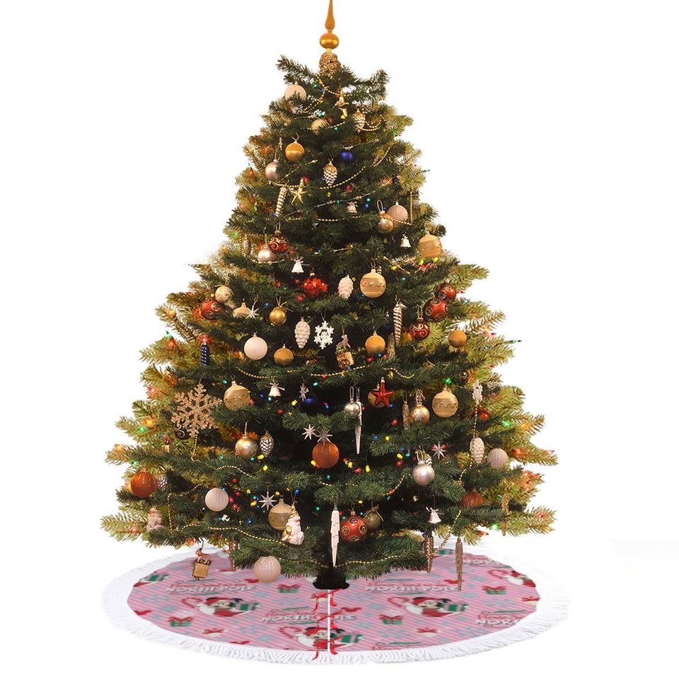 Christmas Tree Skirt, Festive xmas Decor, Disney Inspired Minnie & Mickey Style Decoration