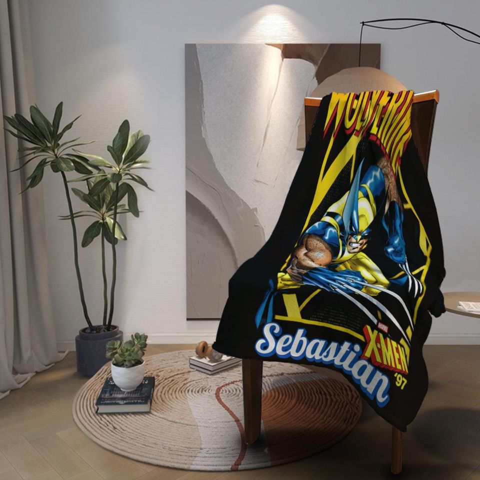 Personalized Wolverine Blanket: Anti-Pilling Microfiber X-Men Throw