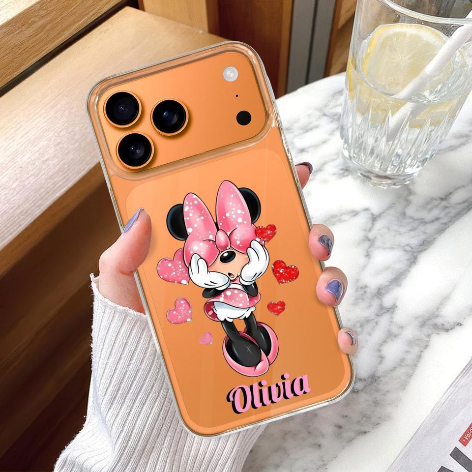 Minnie iPhone 17 Pro Max Transparent Phone Case .Disney Personalized Phone Case
