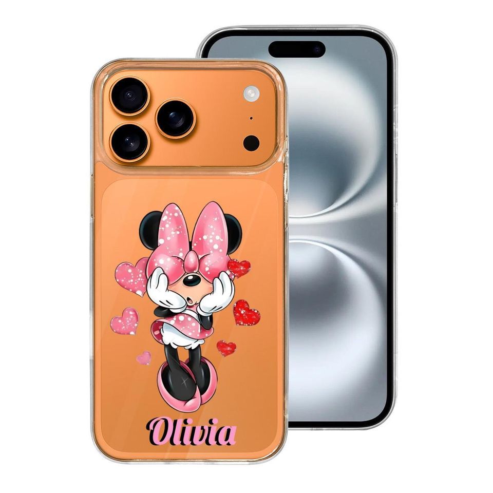 Minnie iPhone 17 Pro Max Transparent Phone Case .Disney Personalized Phone Case