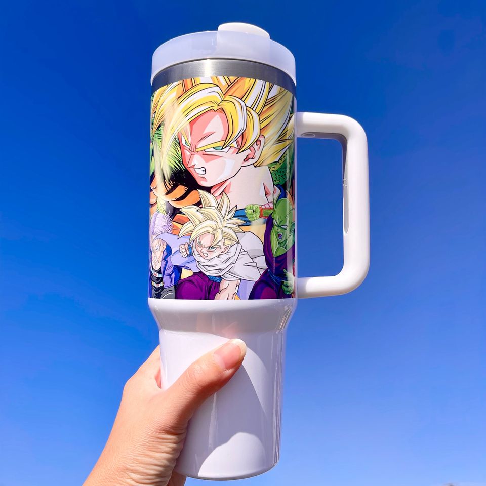 FATHER'S DAY GIFT.Custom Personalized Dragon Ball Z  40oz Tumbler with handle