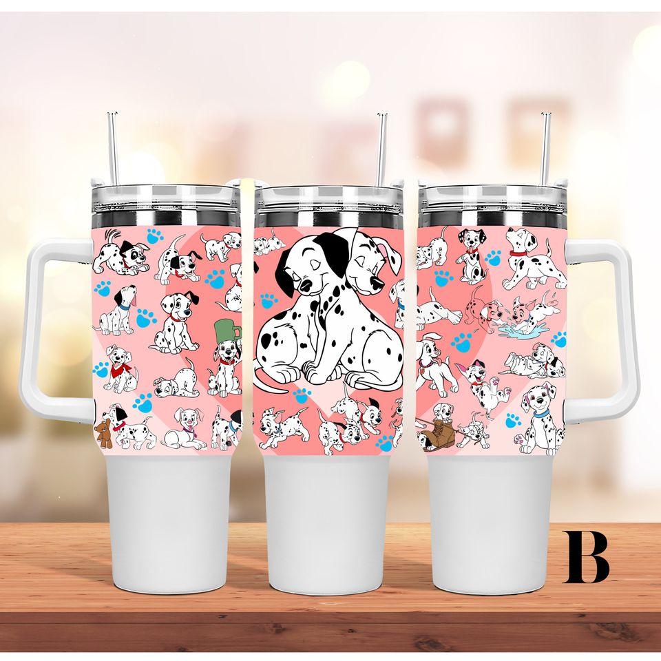 Disney 101 Dalmatians dog lover 40oz Tumbler with handle