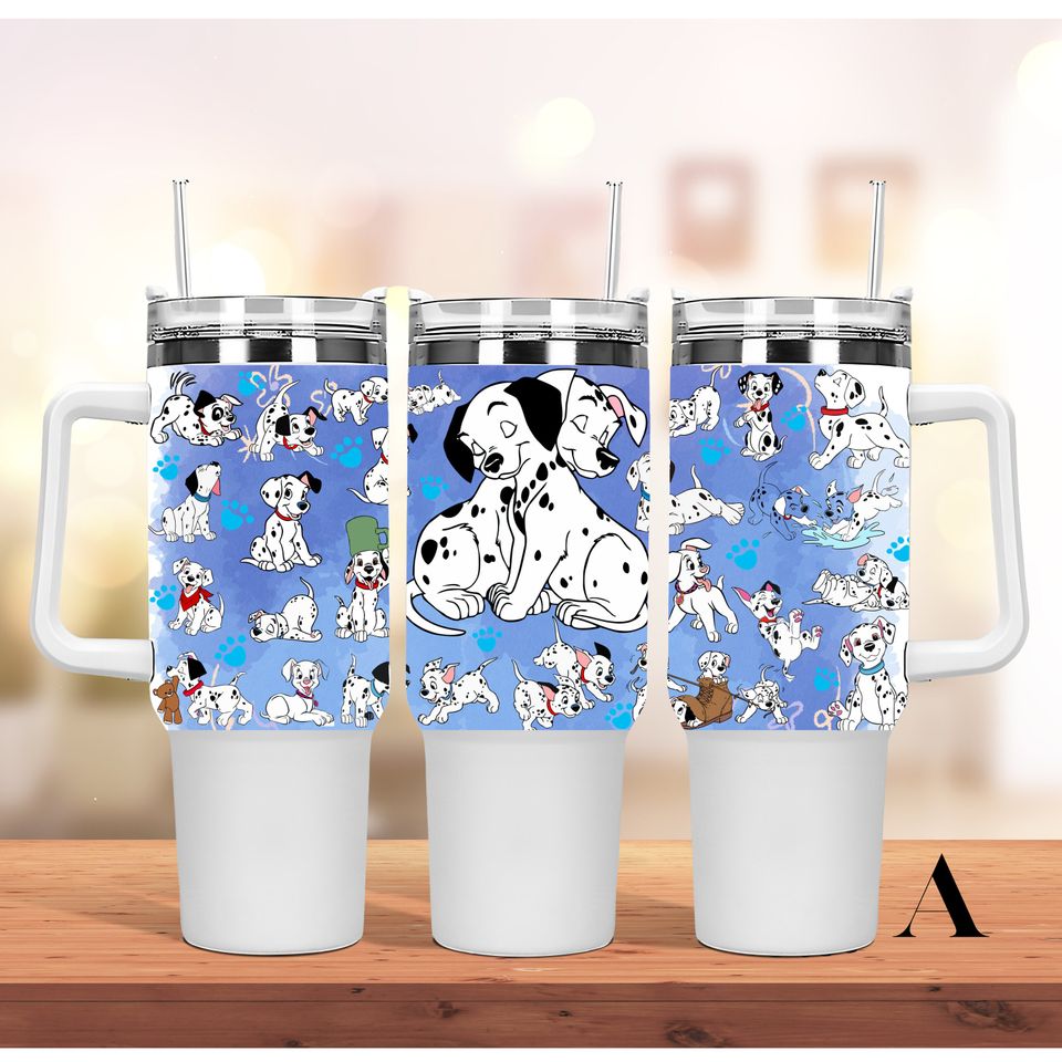 Disney 101 Dalmatians dog lover 40oz Tumbler with handle