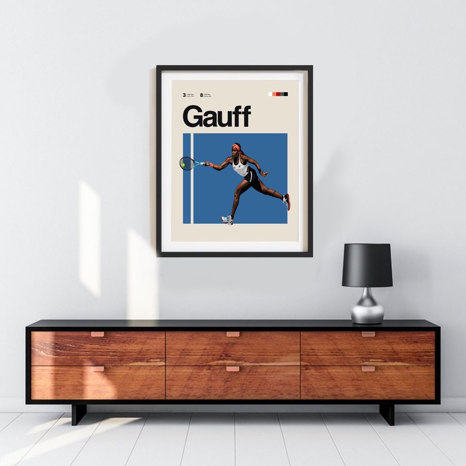 Coco Gauff Poster, Tennis Minimalist Poster