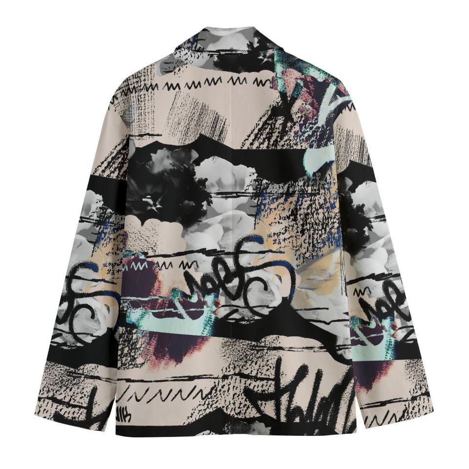 Graffiti Art Jacket, Artsy Blazer, Urban Art Bold Design