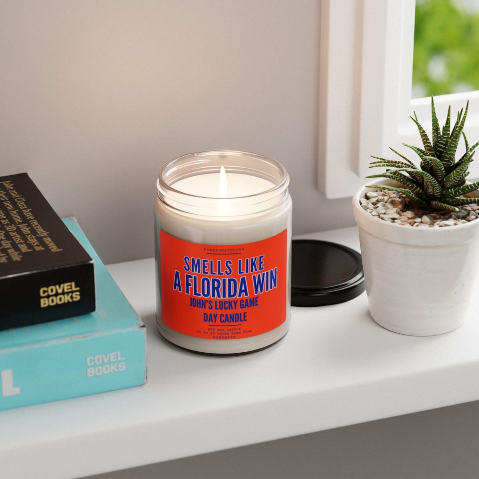 Florida Win Wax Candle: Game Day Decor