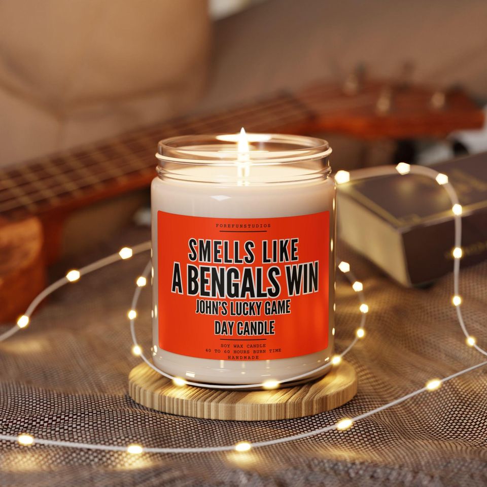 Bengals Win Candle: Cincinnati Game Day Decor