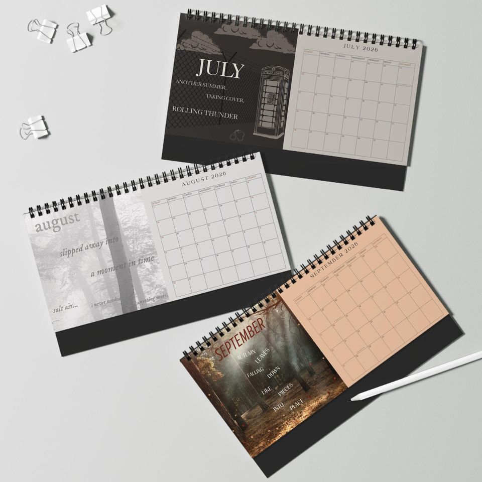The Manuscript Eras 2026 Desktop Calendar