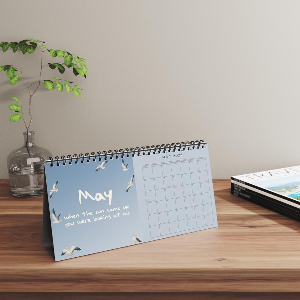 The Manuscript Eras 2026 Desktop Calendar