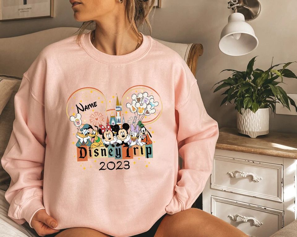 Disney Trip Vintage Sweatshirt, Custom Disneyland Vacation Sweatshirt