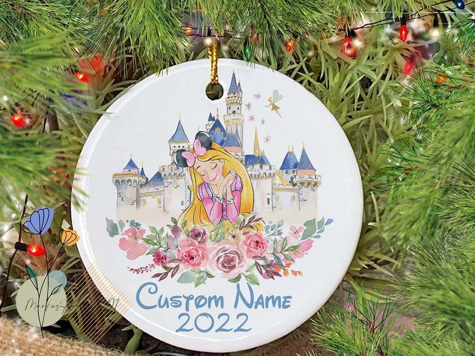 Custom Rapunzel Ornament, Custom Disney Princess Ornaments