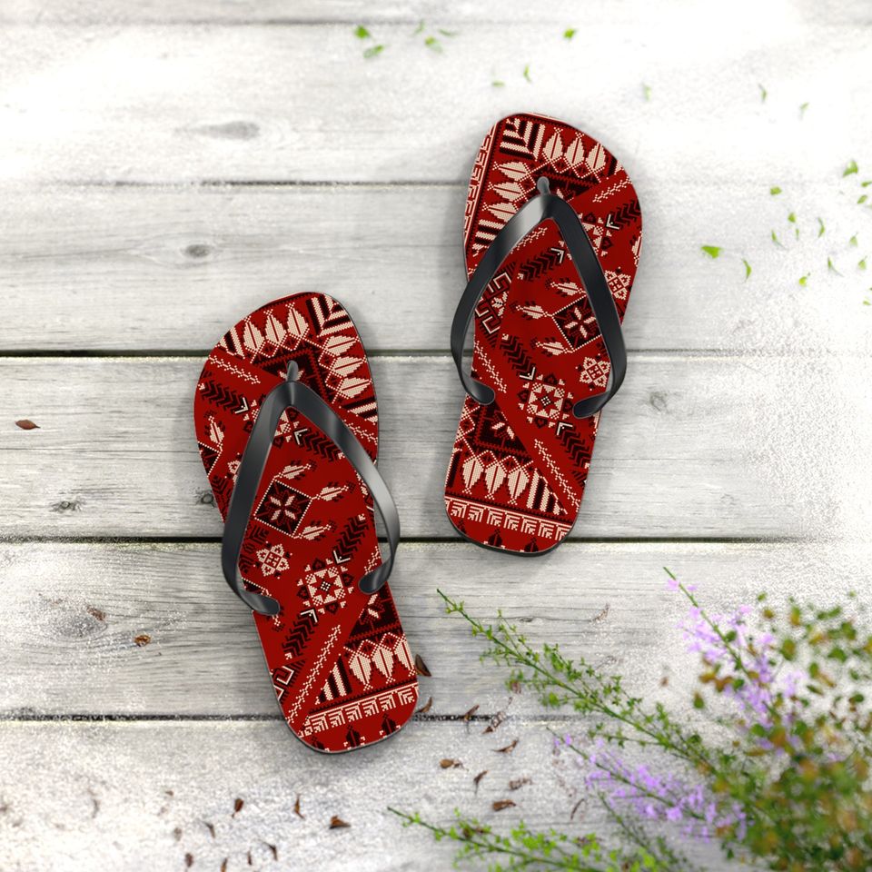 Tatreez Flip Flops
