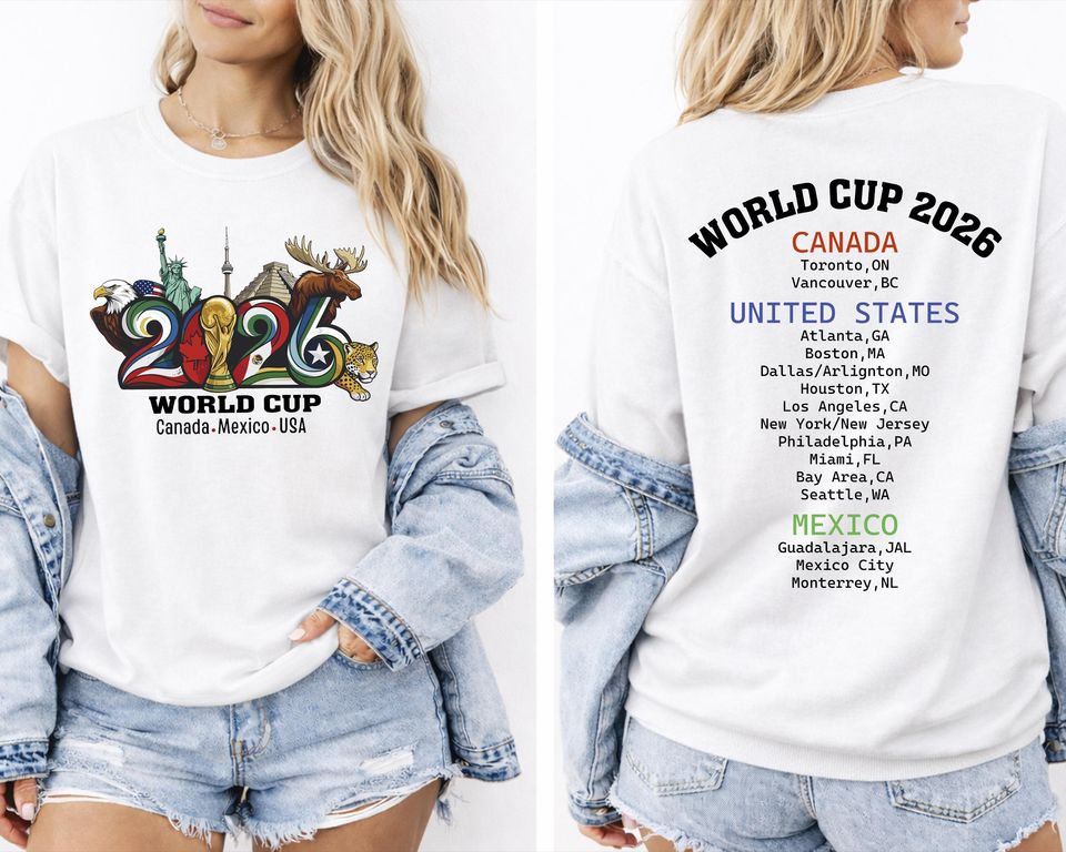 World Cup 2026 T-Shirt, Soccer Fan Shirt, USA Canada Mexico Tee