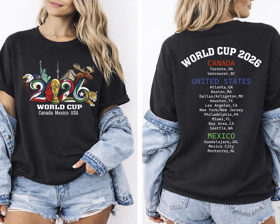 World Cup 2026 T-Shirt, Soccer Fan Shirt, USA Canada Mexico Tee
