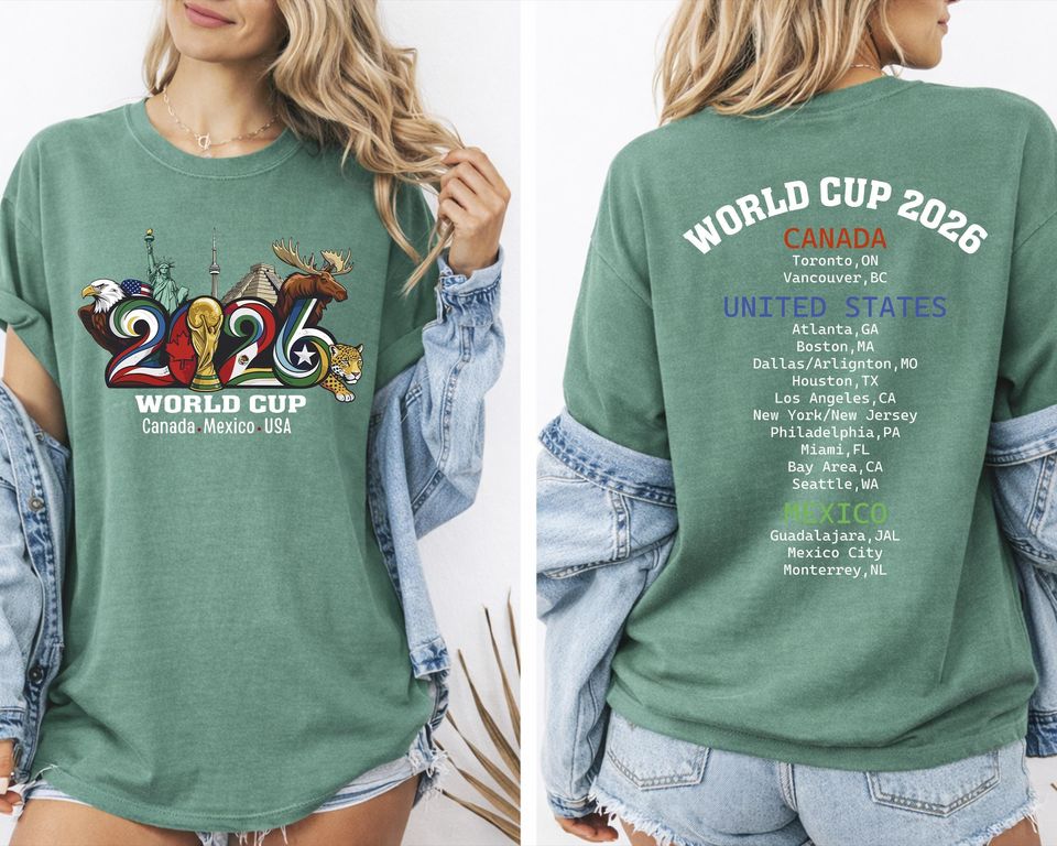World Cup 2026 T-Shirt, Soccer Fan Shirt, USA Canada Mexico Tee