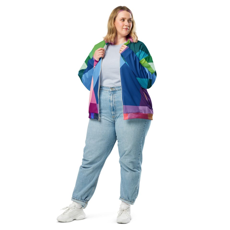 Multi Color oopz Ink LLC Unisex Bomber Jacket