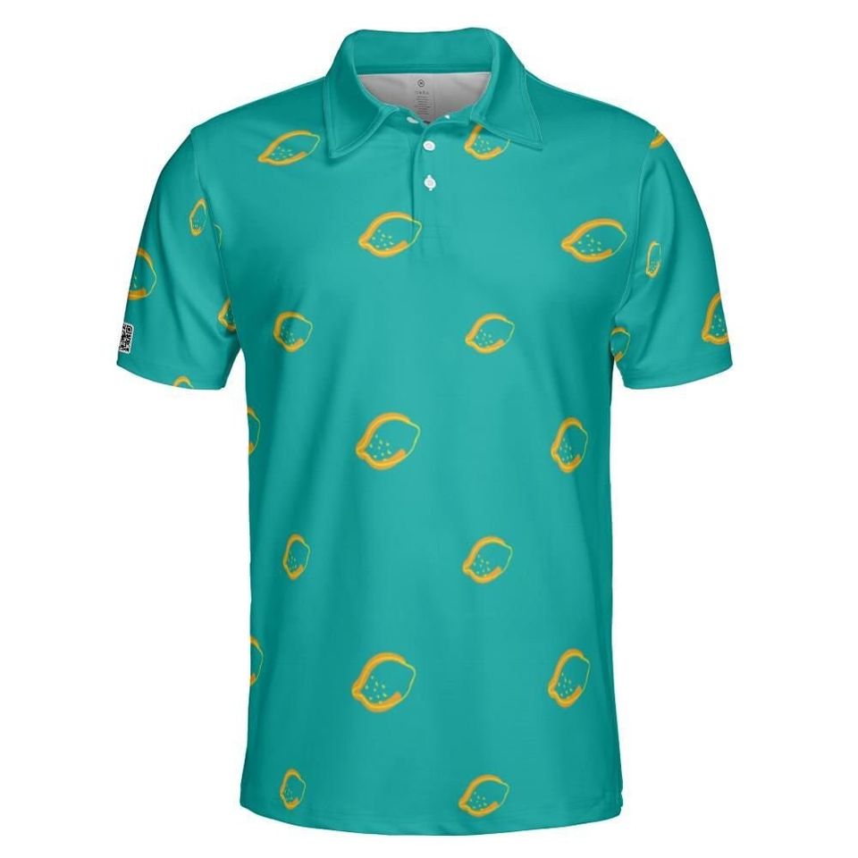 Green and yellow golf polo shirt unisex