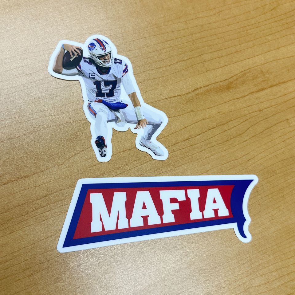 Josh Allen Buffalo Bills Sticker Hurdle Jump