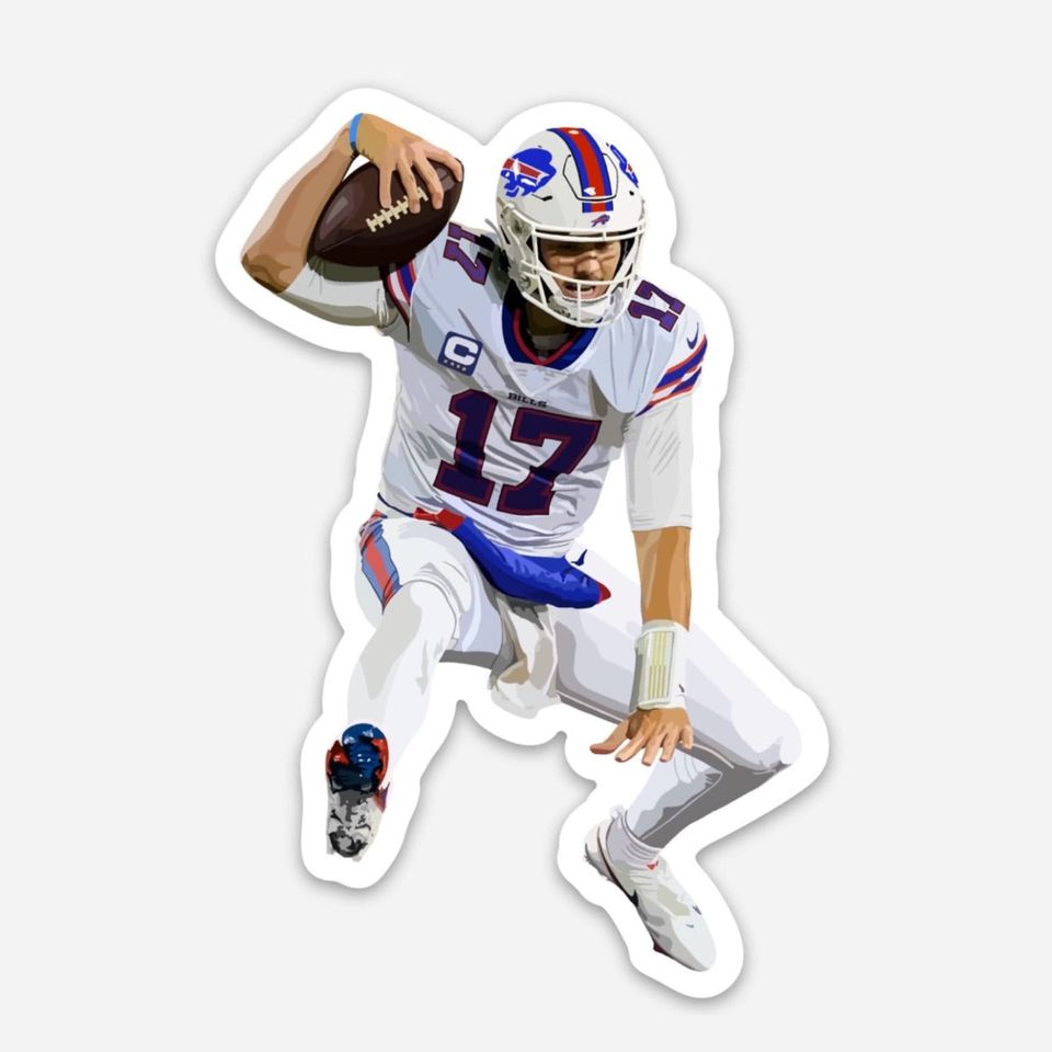 Josh Allen Buffalo Bills Sticker Hurdle Jump