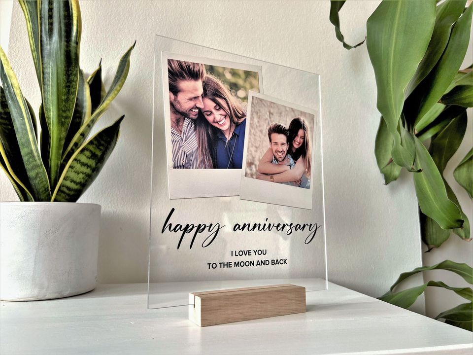 Acrylic Picture Frame With Quote - Custom Acrylic Photo Plaque for Best Friend Picture Frame Collage Custom Birthday Gift