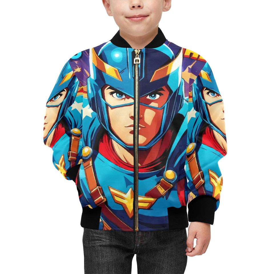 Bomber Jacket Superhero Superhero Retro Art Cartoon Comics