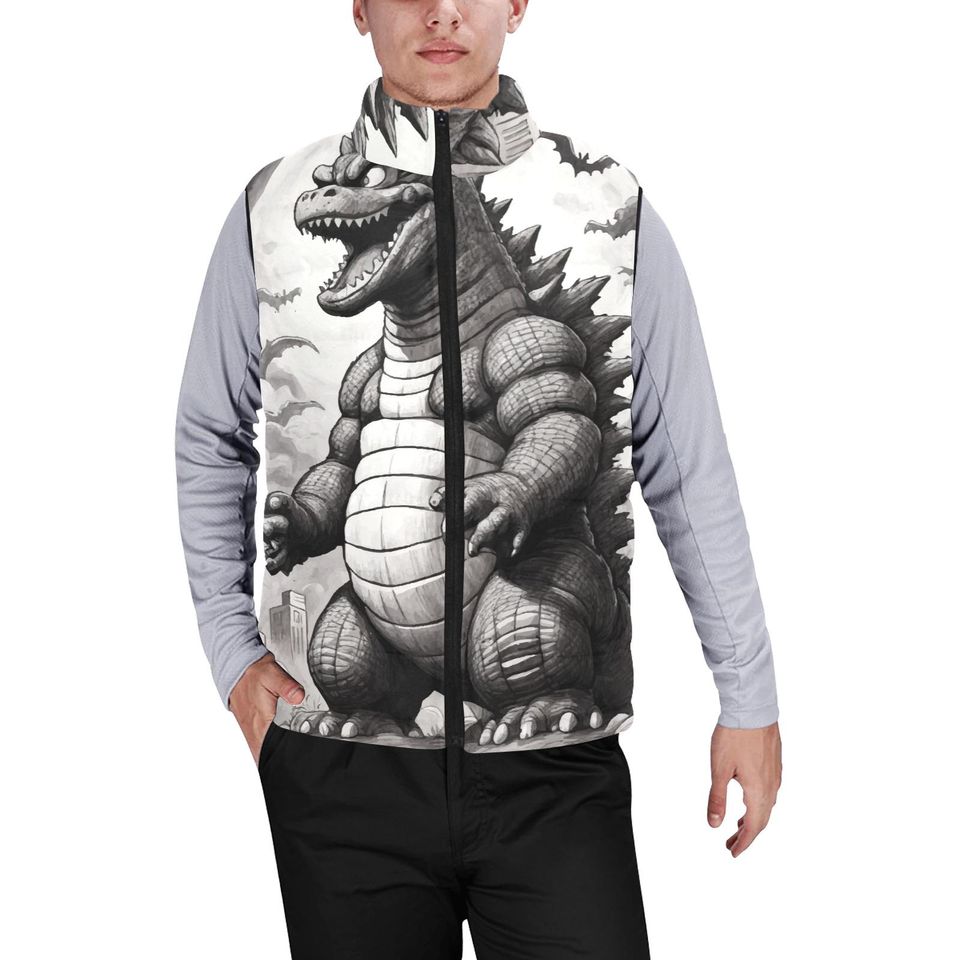 god zilla Gojira Kaiju Sleeveless Jacket