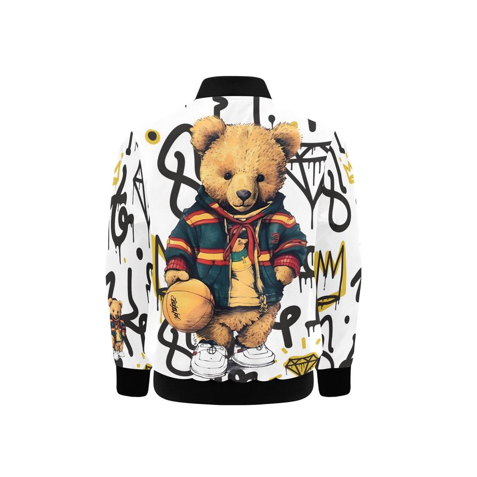 bomber jacket with pockets Gangsta Bear B-Boy Rap Hip Hop Homy