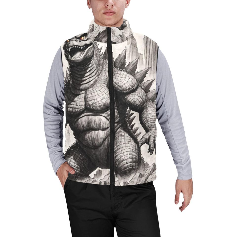 god zilla Gojira Kaiju Pencil Sleeveless Jacket