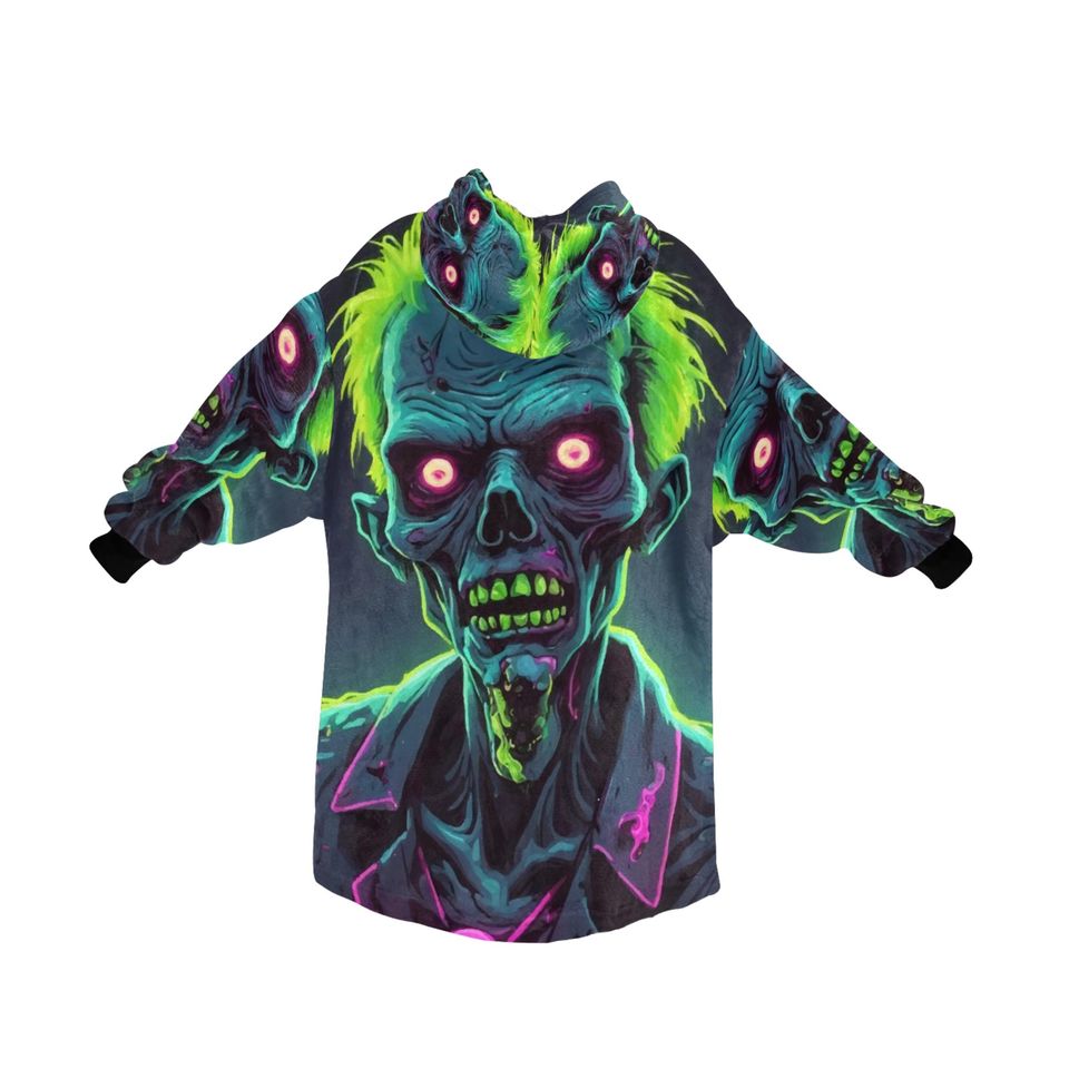 Blanket Hoodie Halloween Horror Zombie