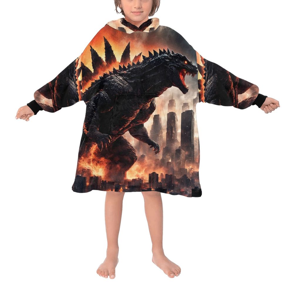 Blanket Hoodie god zilla Gojira Kaiju