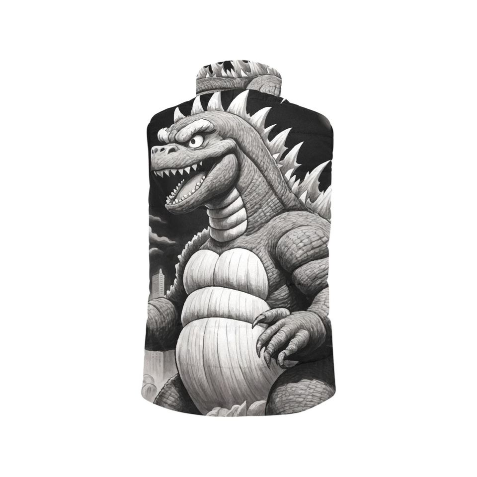 god zilla Gojira Kaiju Pencil Art Sleeveless Jacket