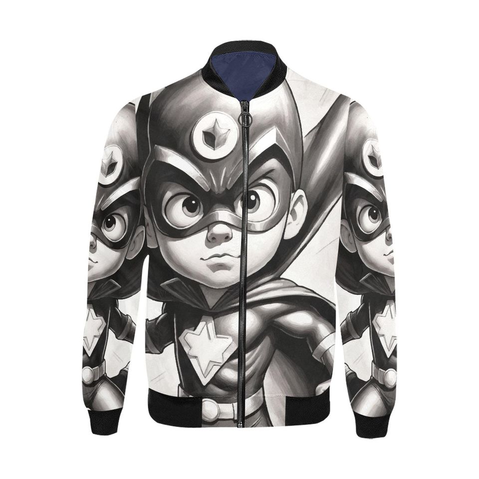 Bomber Jacket Retro Art Cartoon Jacket Comics Supe Hero Superhero