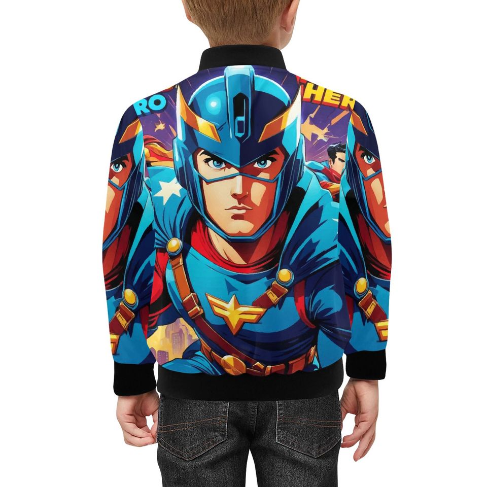 Bomber Jacket Superhero Superhero Retro Art Cartoon Comics