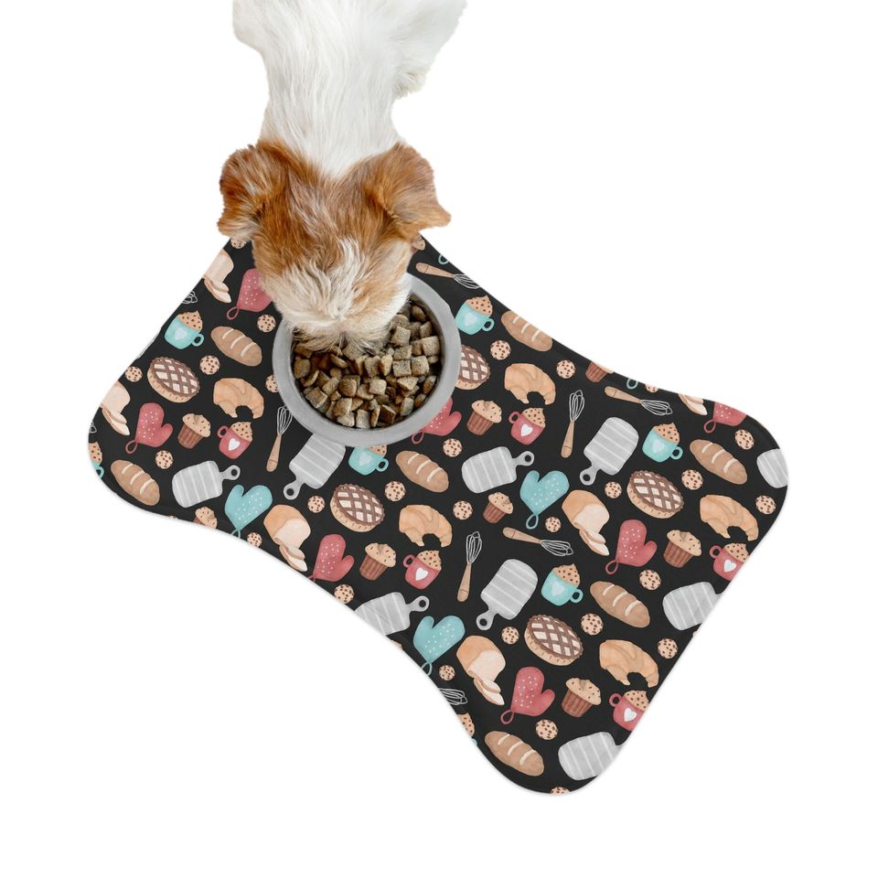 Let's Bake! Baking Print Pet Bowls Mats