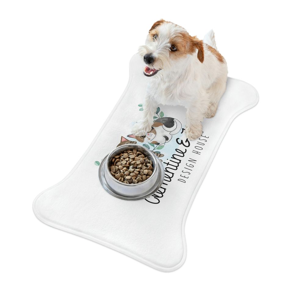 Clementine & Fiona Official Logo Cat PrintPet Bowls Mats