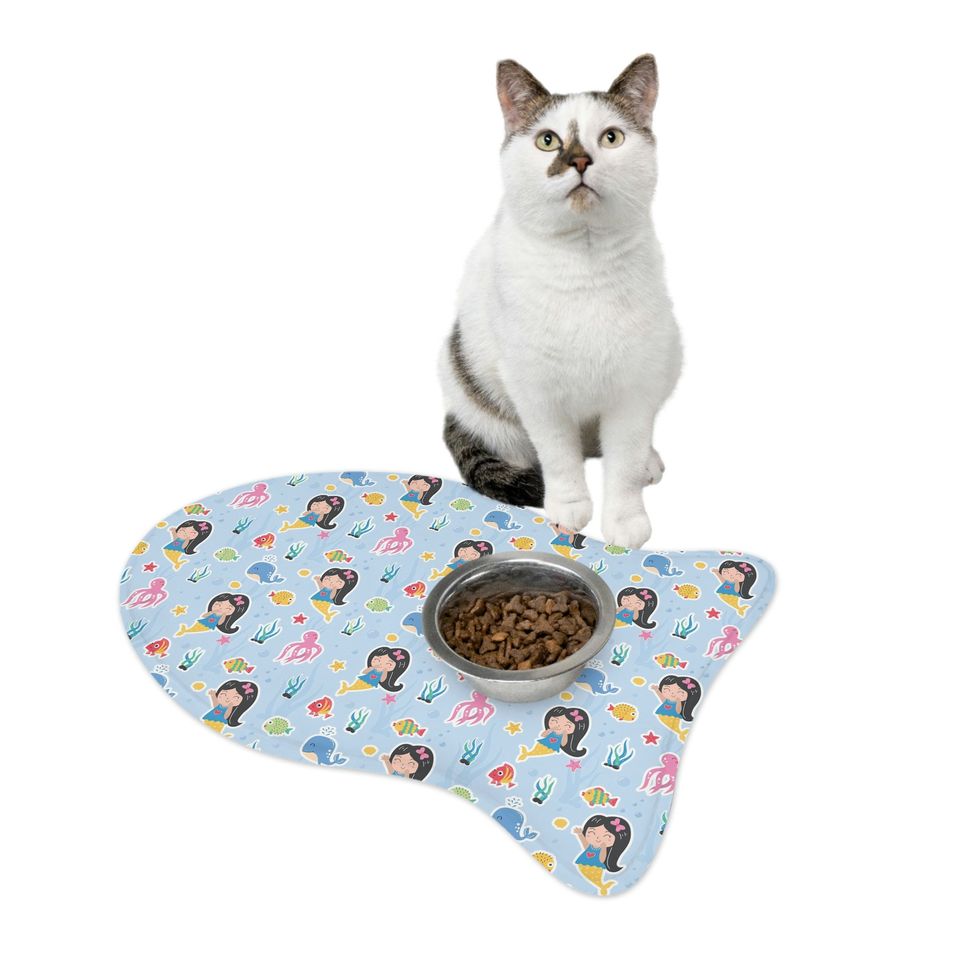 Cute Mermaids Pet Bowls Mats