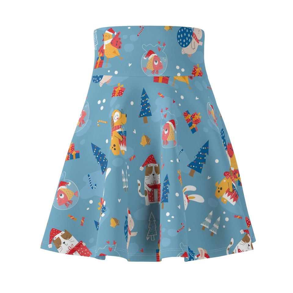 Animal Christmas Party Women's Skater Skirt