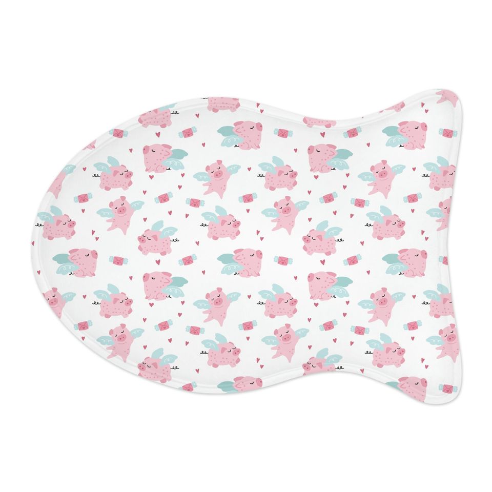When Pigs Fly Pig Print Pet Bowls Mats