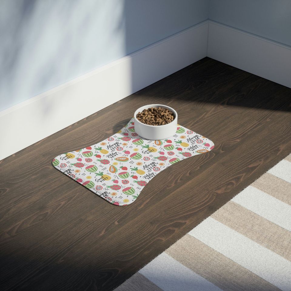 Fruit Salad Printed Pet Bowls Mats