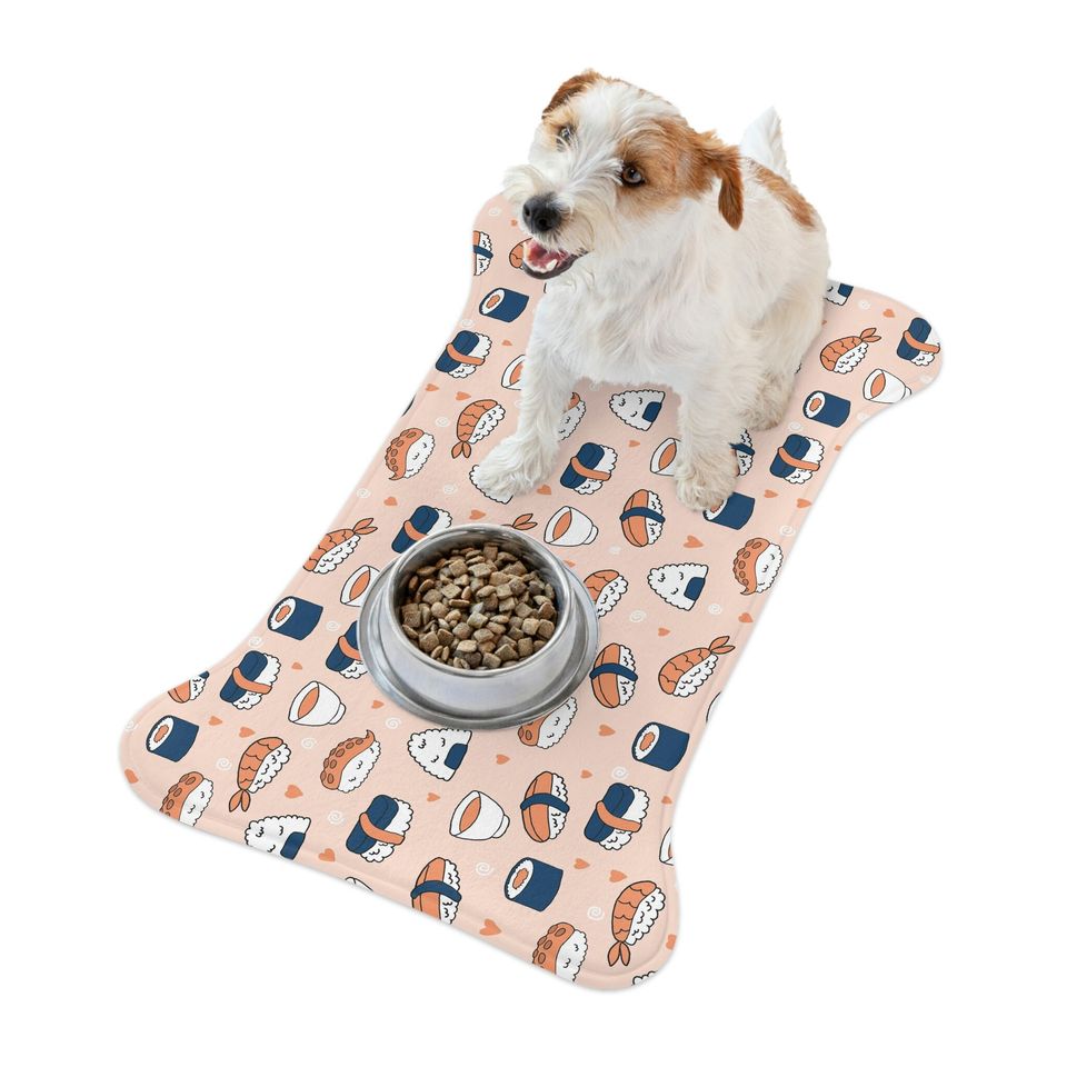Sushilicious! Sushi Print Pet Bowls Mats